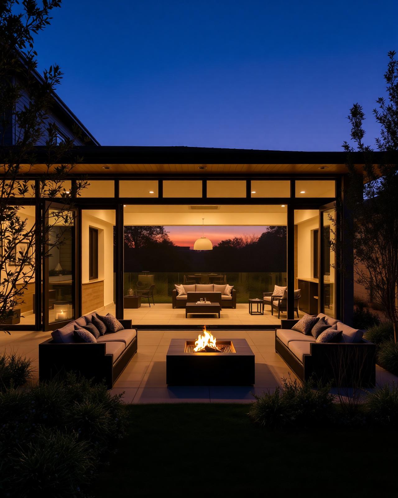 Outdoor patio lounge